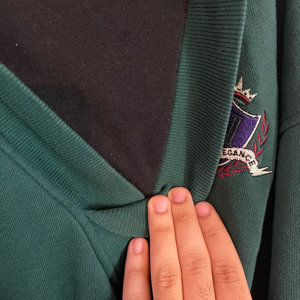 Embroidered pullover crew neck - Picture 4 of 5